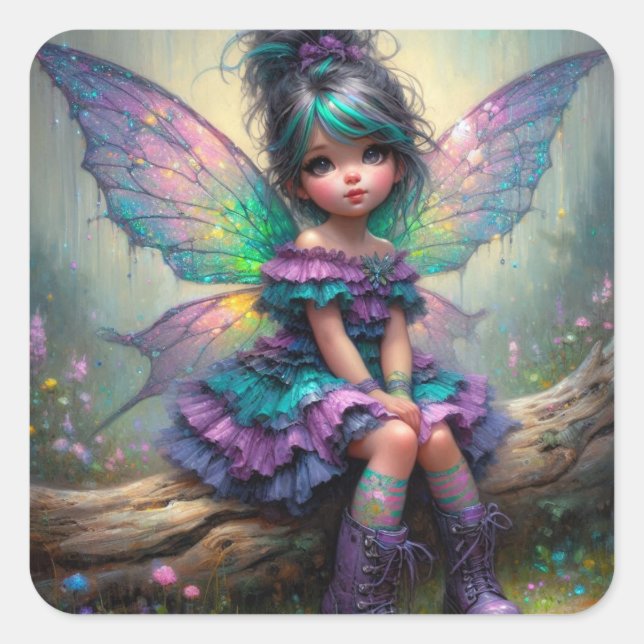  Twilight Blossom Fairy Square Sticker (Front)