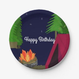 Twilight Campsite Birthday Paper Plate