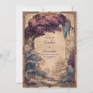 Twilight Castle Enchanted Forest Wedding Invitation