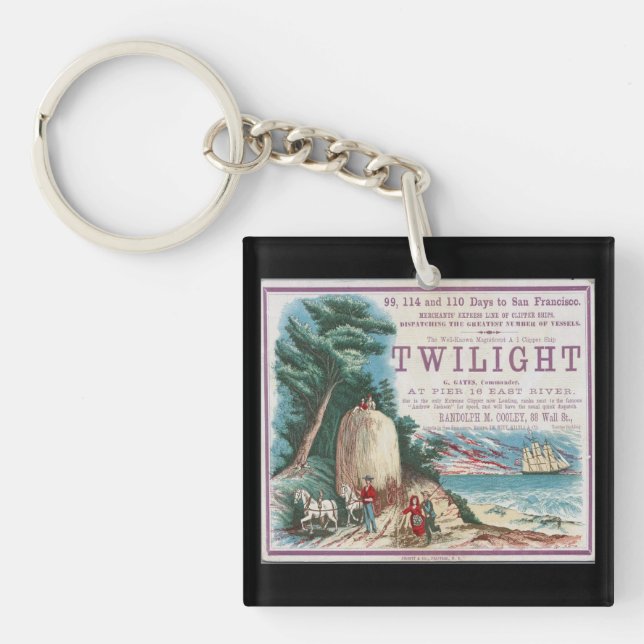 Twilight Clipper Sailing ship Keychain (Front)
