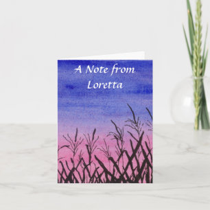 Twilight Corn Field Note Card