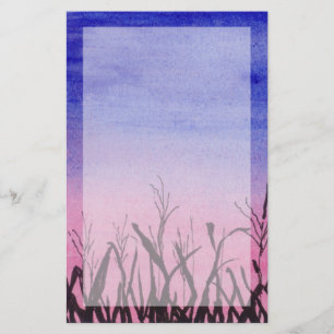 Twilight Corn Field Stationery