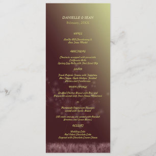Twilight Dandelion Wedding Menu