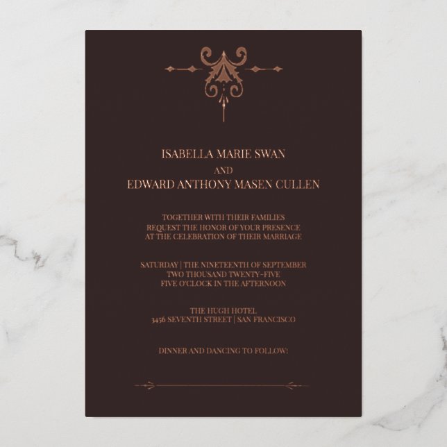 Twilight Dark Bella and Edward Wedding (Front)