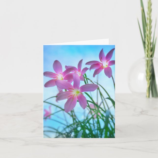 Twilight Fairy Lilies Note Card (Front)