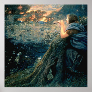 “Twilight Fantasy” by Edward Robert Hughes Poster