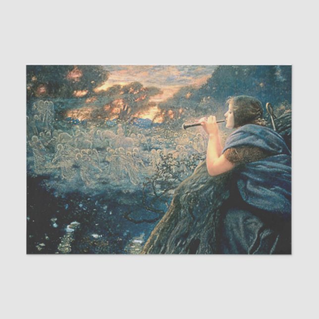 “Twilight Fantasy” by Edward Robert Hughes Tissue Paper (Front)