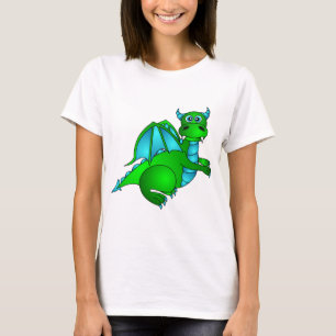 Twilight Flight - Cute Green & Blue Dragon T-Shirt