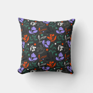 Twilight Flora Throw Pillow