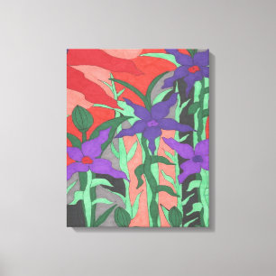 Twilight Floral Garden Canvas Print