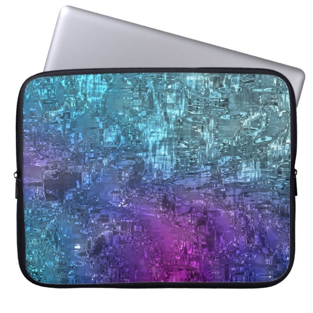 Twilight Geometric Abstract Art Laptop Case (Front)