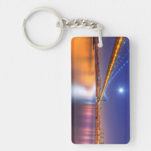 Twilight, George Washington BridgePalisades, NJ. Keychain