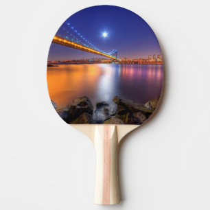 Twilight, George Washington BridgePalisades, NJ. Ping Pong Paddle