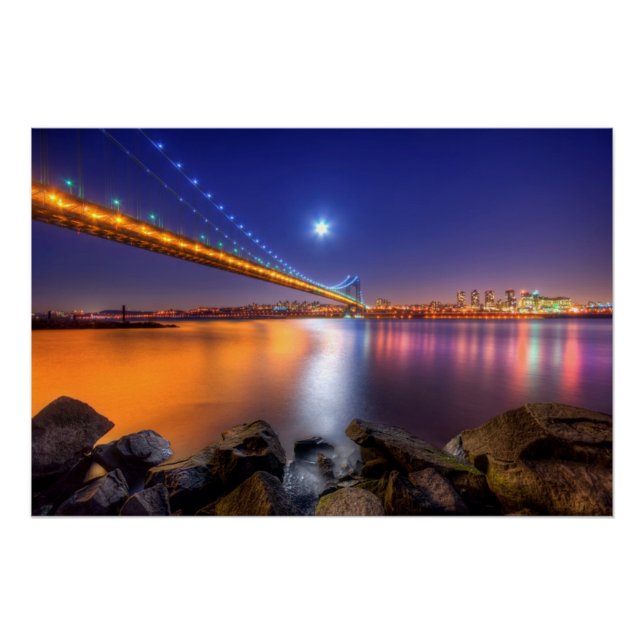 Twilight, George Washington BridgePalisades, NJ. Poster (Front)