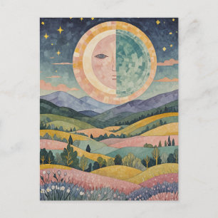 Twilight Hillside Postcard