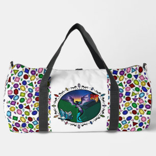 Twilight Magical Crystal Elegant Amethyst Dragon Duffle Bag