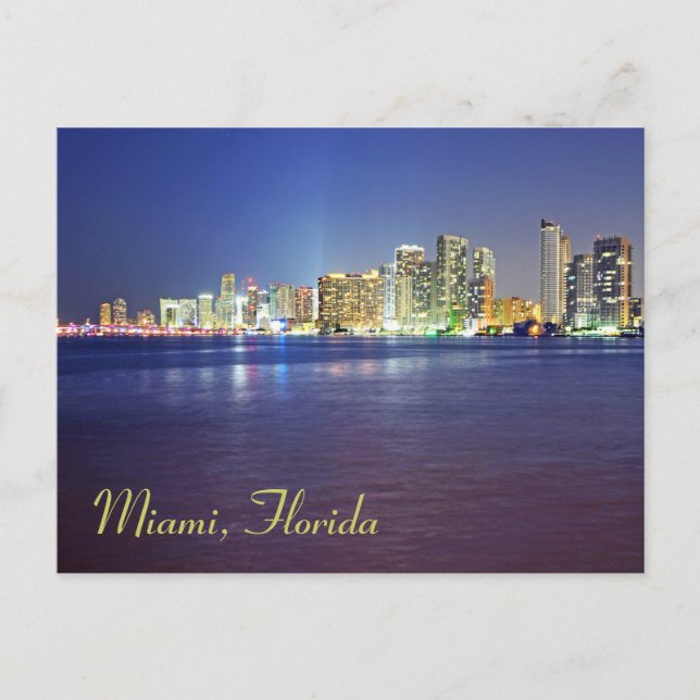 Twilight Miami, Florida Postcard (Front)
