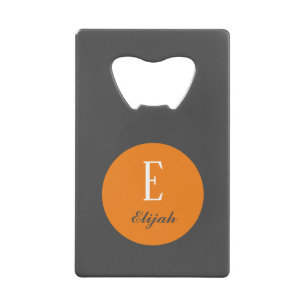 Twilight monogram customized name and initial credit card bottle opener