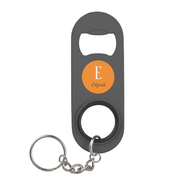Twilight monogram customized name and initial  keychain bottle opener (Front)