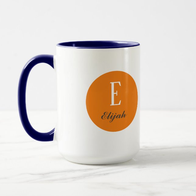 Twilight monogram customized name and initial mug (Left)