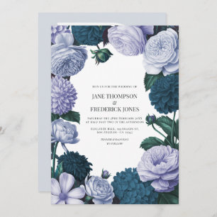 Twilight Navy, Mist Lavender & Silver Periwinkle Invitation