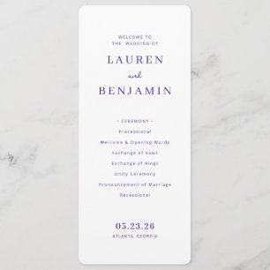 Twilight Nouveau Wedding Program