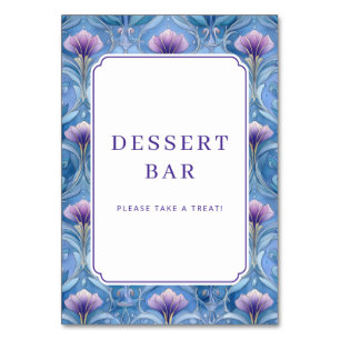 Twilight Nouveau Wedding Table Number