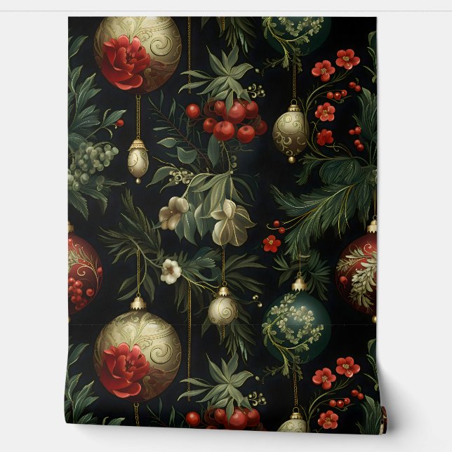 Twilight Ornament Garden Botanical Wallpaper (Unrolling)