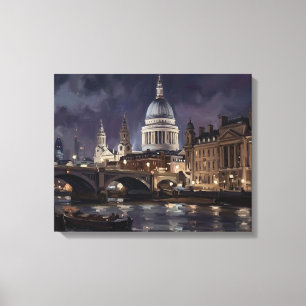 Twilight Over St. Paul's Cathedral, London Canvas Print