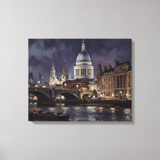 Twilight Over St. Paul's Cathedral, London Canvas Print