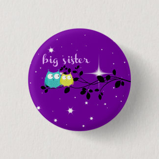 twilight owl "big sister" button!!! 1 inch round button