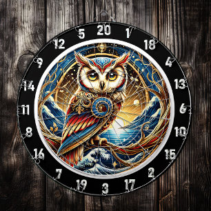 Twilight Owl Charm Design Dartboard
