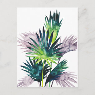 Twilight Palms- Palm Fronds Postcard