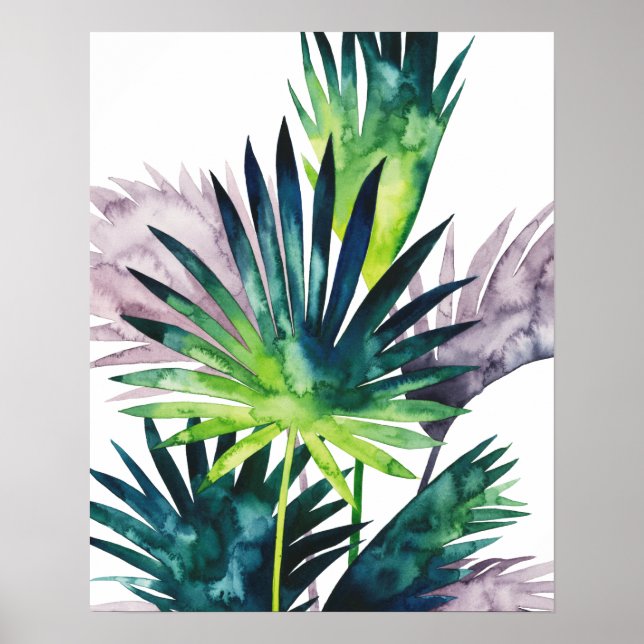 Twilight Palms- Palm Fronds Poster (Front)