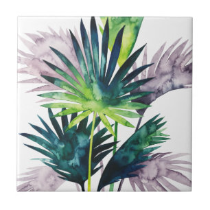 Twilight Palms- Palm Fronds Tile