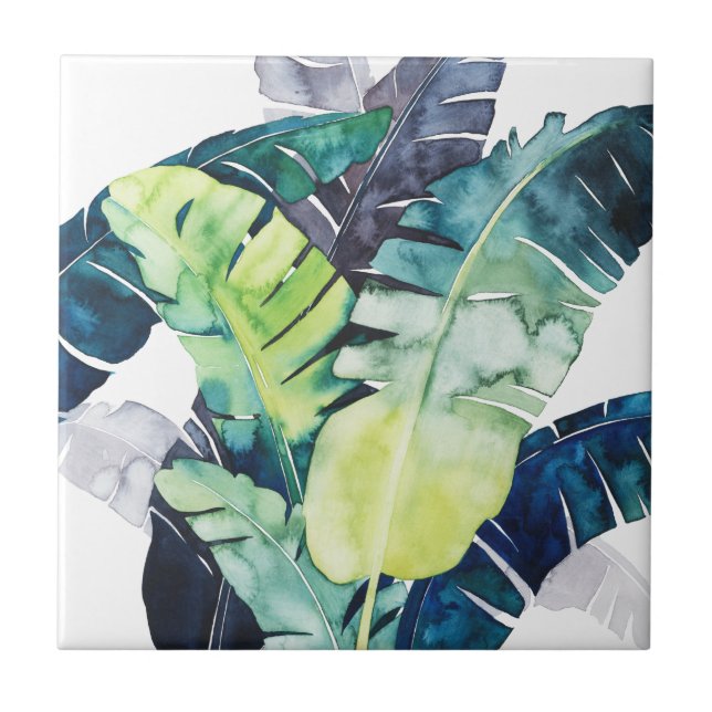 Twilight Palms - Palm Leaves Tile (Front)