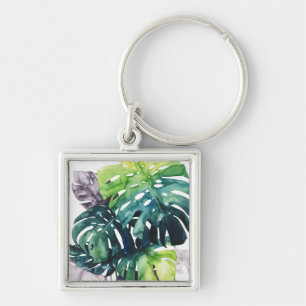 Twilight Palms - Split Leaf Keychain