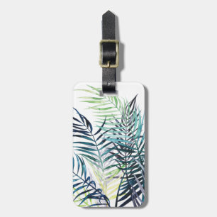 Twilight Palms - Tropical Leaves Luggage Tag