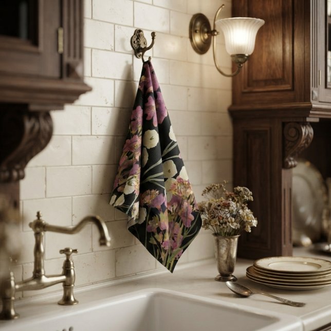 Twilight Paper Florals Kitchen Towel (Creator Uploaded)