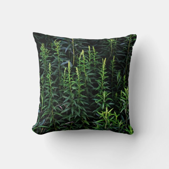 Twilight Plants Dark Mood Throw Pillow (Front)