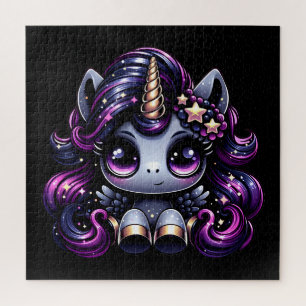 Twilight pony black unicorn glitter jigsaw puzzle