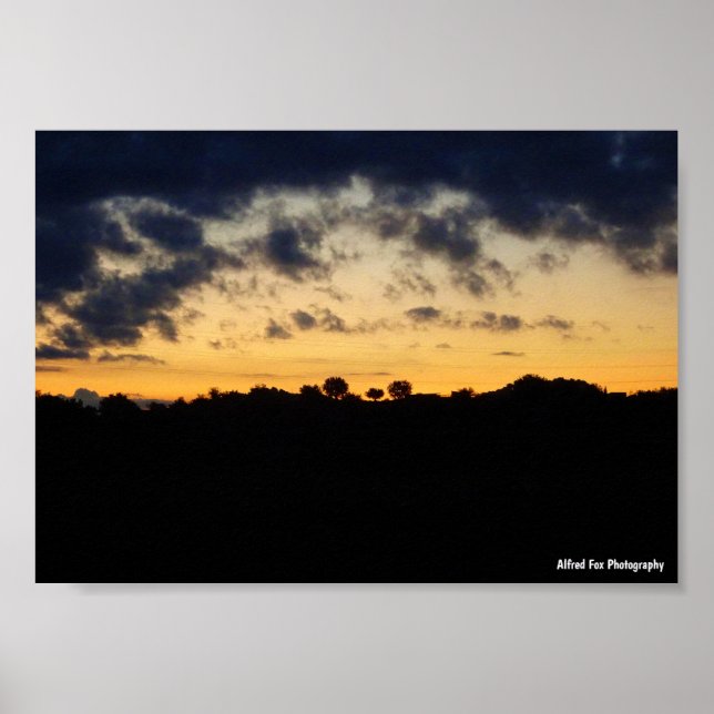 Twilight Silhouette Landscape Poster (Front)