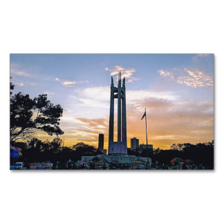Twilight Sky Quezon Memorial Circle Park in QC Magnetic Business Card