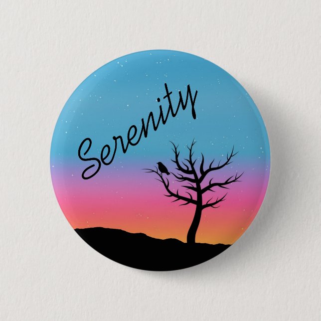 Twilight Sky Serenity Design 2 Inch Round Button (Front)