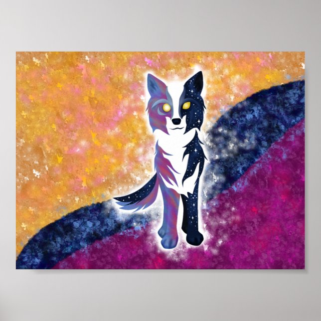 Twilight Sky Wolf Poster (Front)
