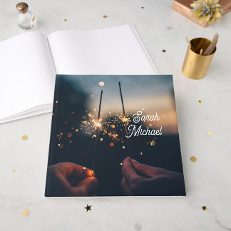 Twilight Spark Romance – Elegant Wedding Sparkler  Guest Book