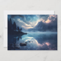 Twilight Starry Lake Mirror Celestial Symphony