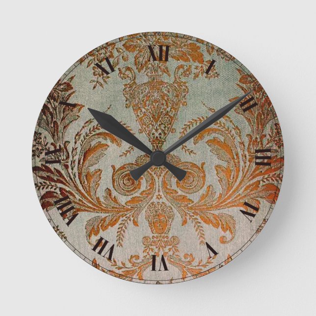 Twilight Sunset Brocade Wall Clock (Front)