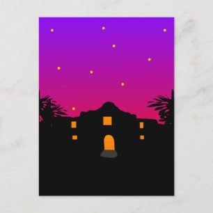 Twilight sur la carte postale Alamo