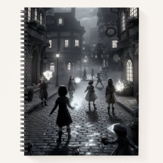 Twilight Tales On Cobblestone Notebook